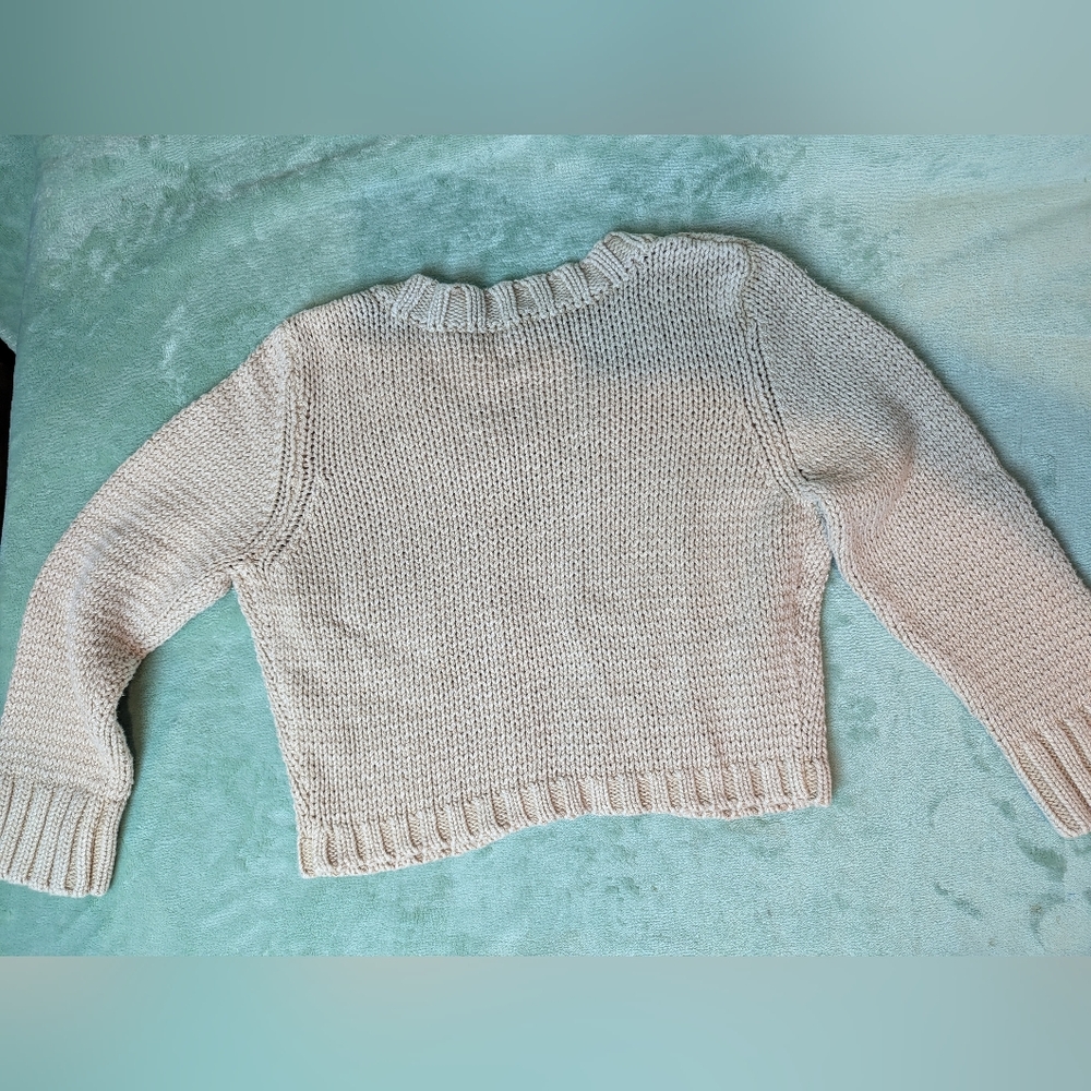 Y2K Gilly Hicks Cropped Knit Bedazzled Cardigan Women's Large NWT - Picture 4 of 4
